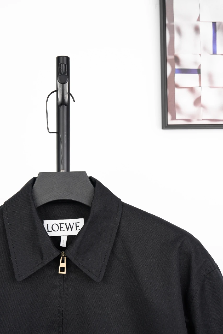 LOEWE Black Pleated Back Zip Jacket product photo from LabelPicks
