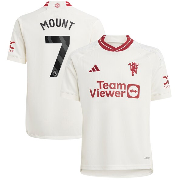 Mason Mount Manchester United adidas Youth 2023/24 Third Replica Player Jersey - White/Green