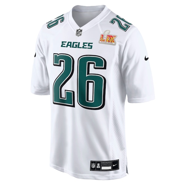Saquon Barkley Philadelphia Eagles Nike Super Bowl LIX Fashion Game Player Jersey - Tundra White