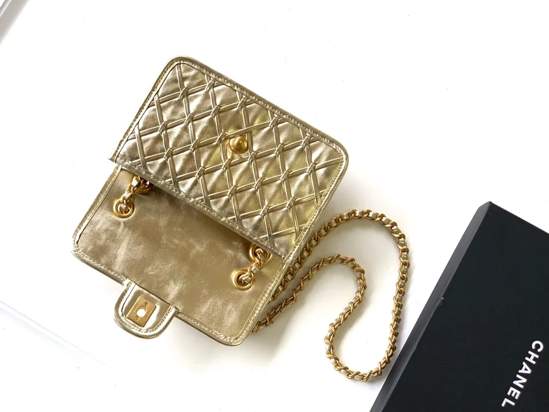Chanel Woven Leather Classic Flap Shoulder Bag product photo from LabelPicks