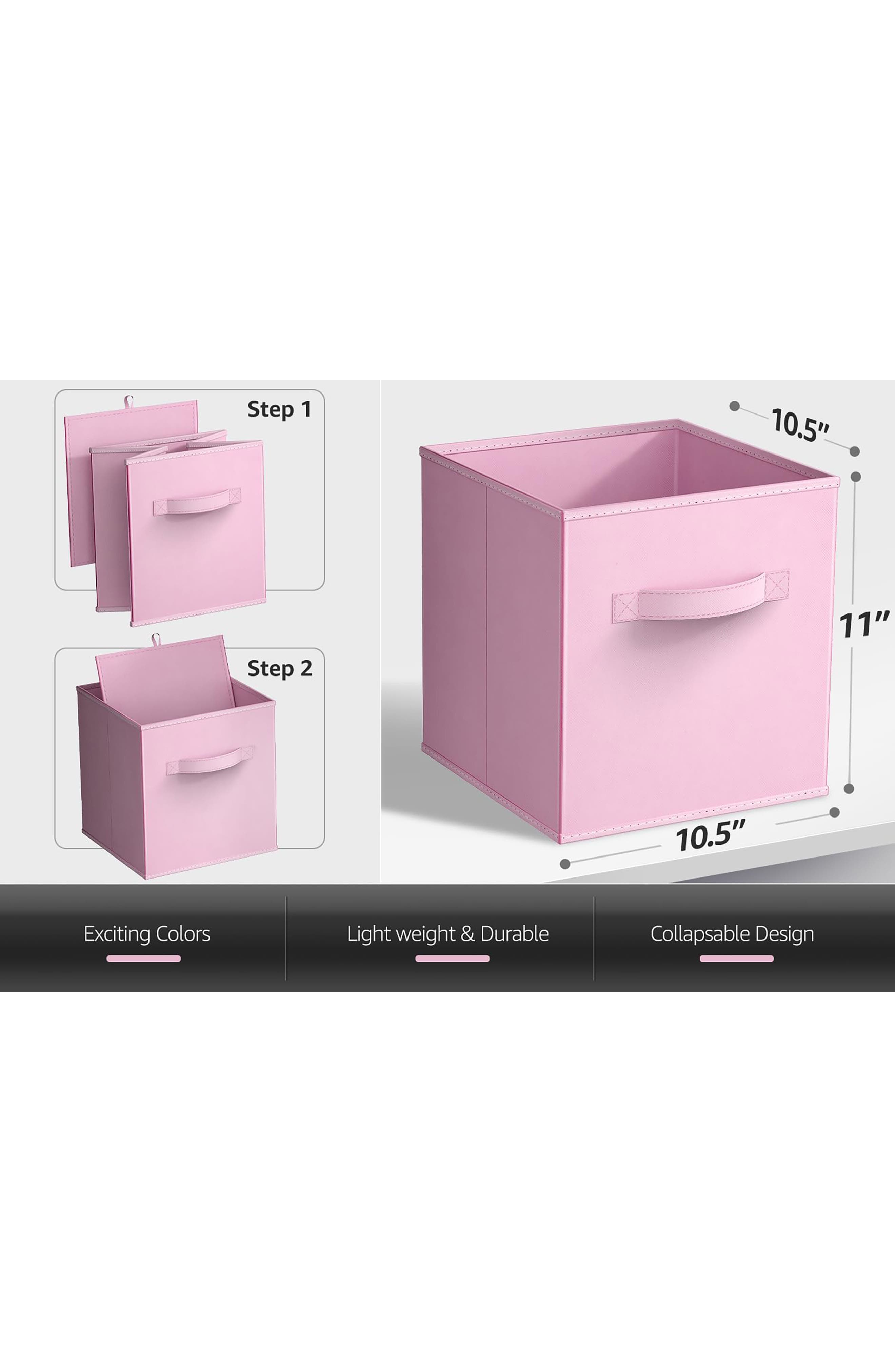SORBUS Assorted 6-Pack Collapsible Storage Cubes