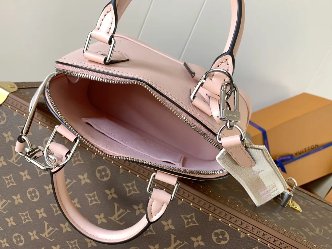 Louis Vuitton Black Alma Grained Leather Top Handle Bag product photo from LabelPicks