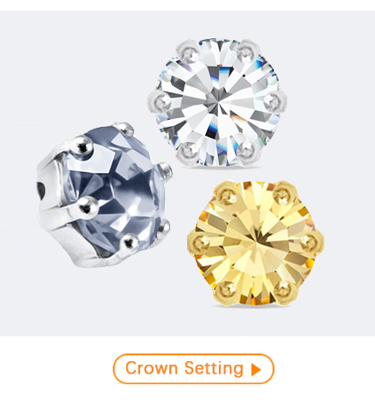 Prong setting rhinestones - crown claw style for evening gowns