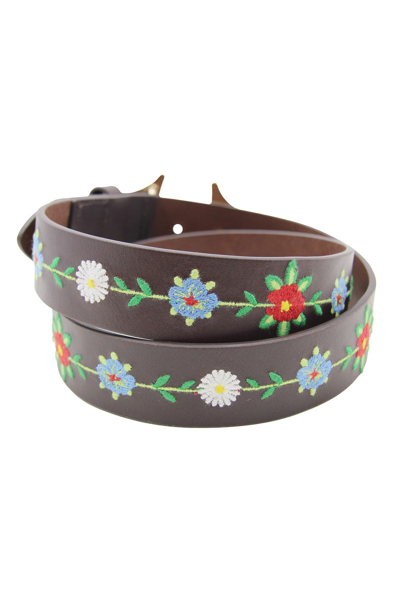 True Religion Horseshoe Buckle Gardenia Leather Belt