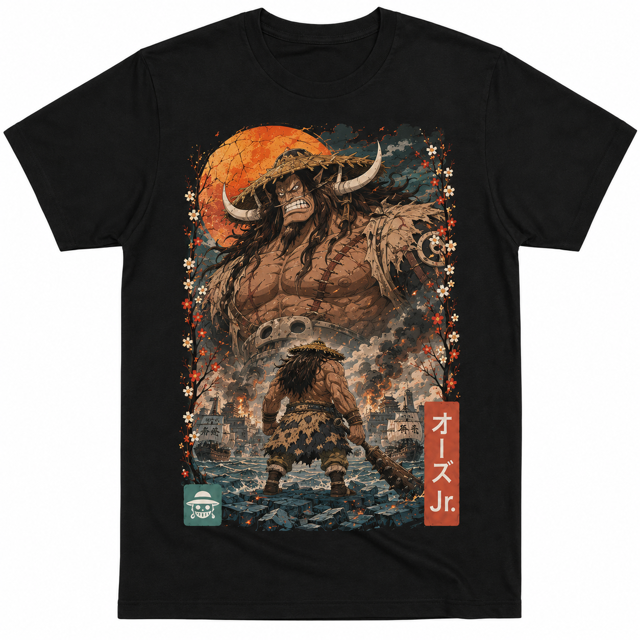 Remera Anime Oars Jr. One Piece Manga Corta