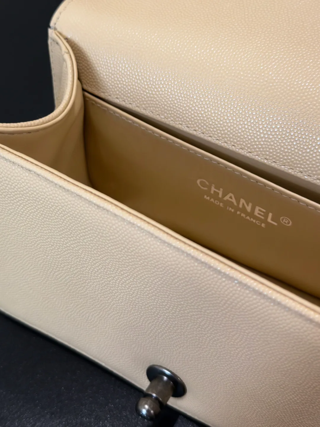Chanel Beige Quilted Leather Crossbody Bag product photo from LabelPicks