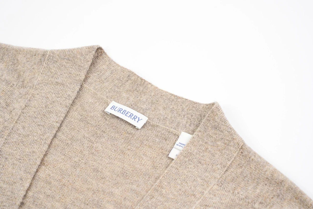 Burberry Beige Signature Embroidered Knit Cardigan product photo from LabelPicks