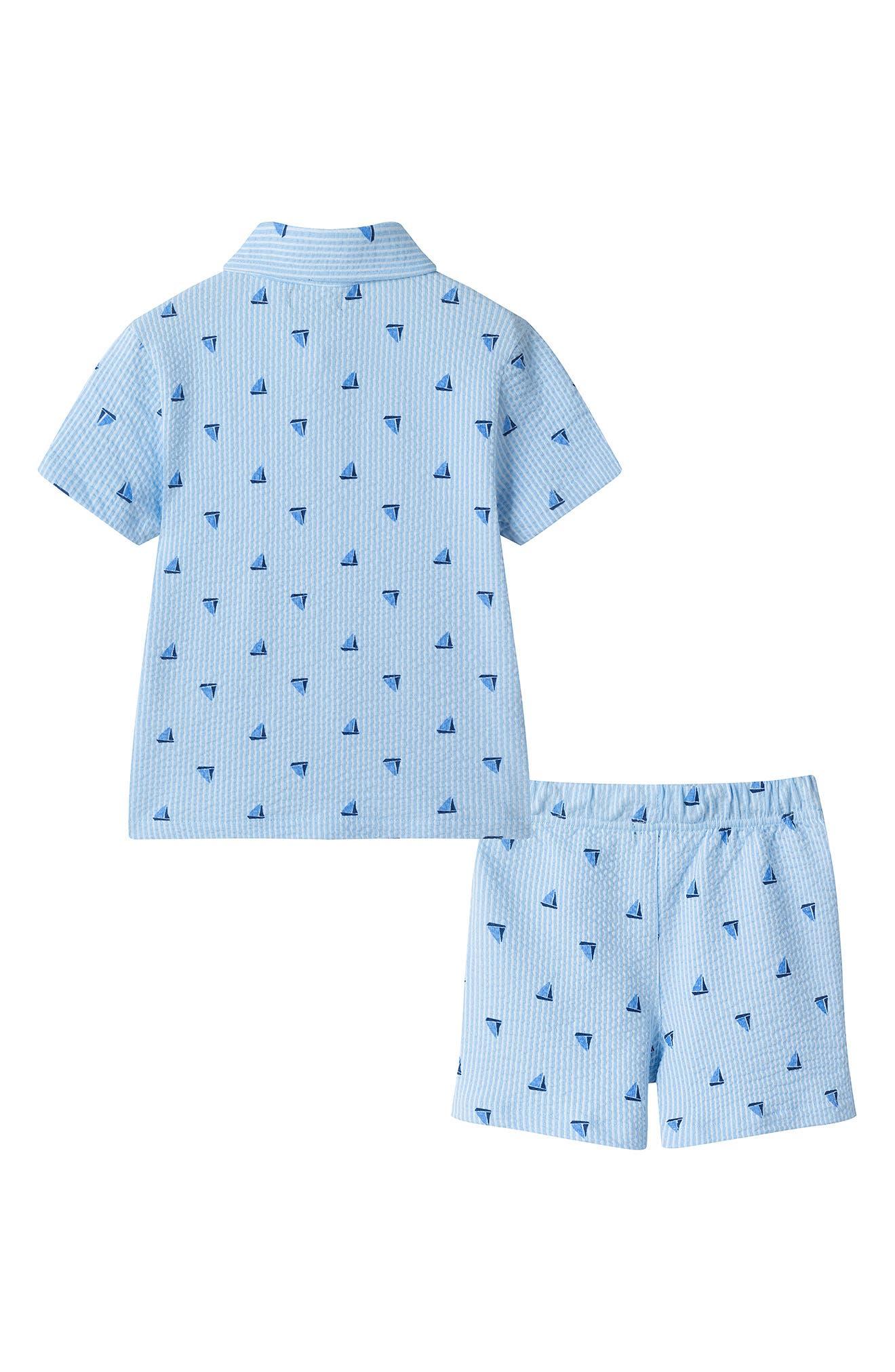 Andy & Evan Kids' Seersucker Shirt & Shorts Set