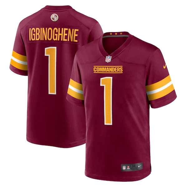 Noah Igbinoghene Washington Commanders Nike  Game Jersey -  Burgundy