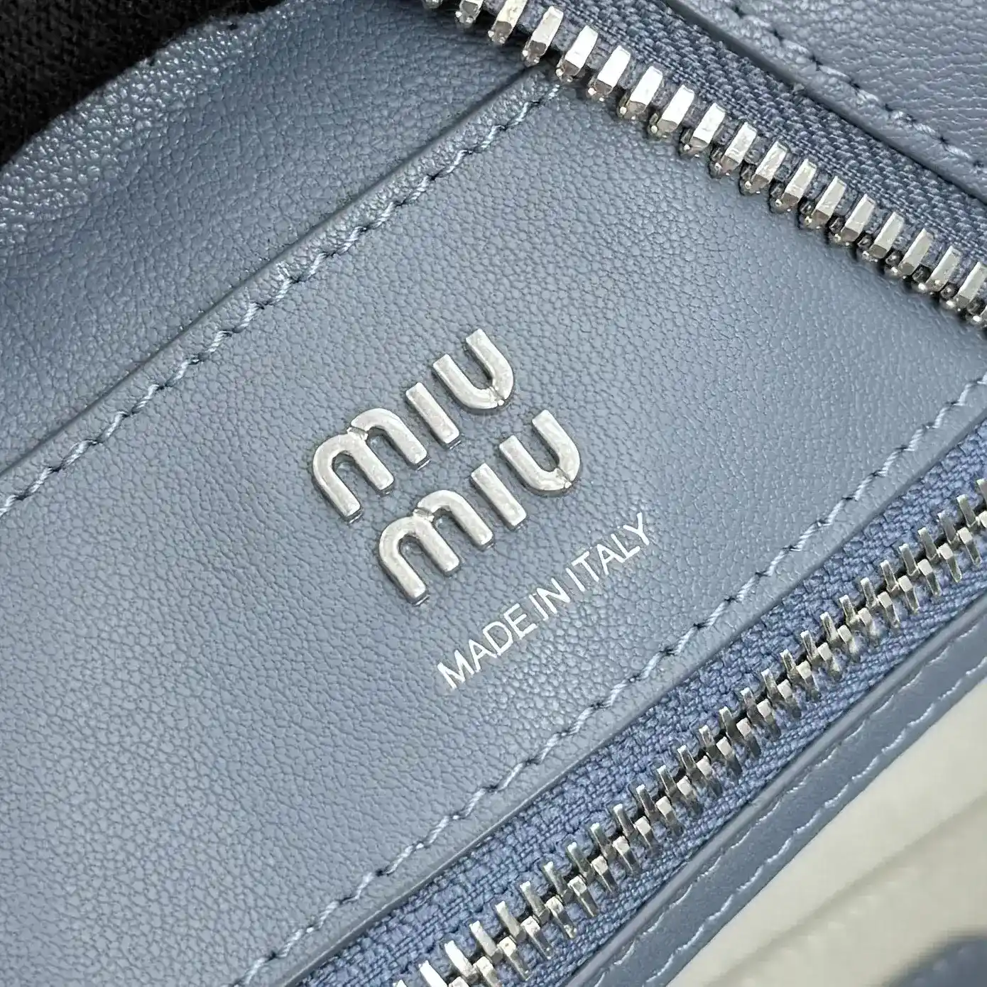 Miu Miu Vivant Blue Lambskin Top Handle Bag product photo from LabelPicks