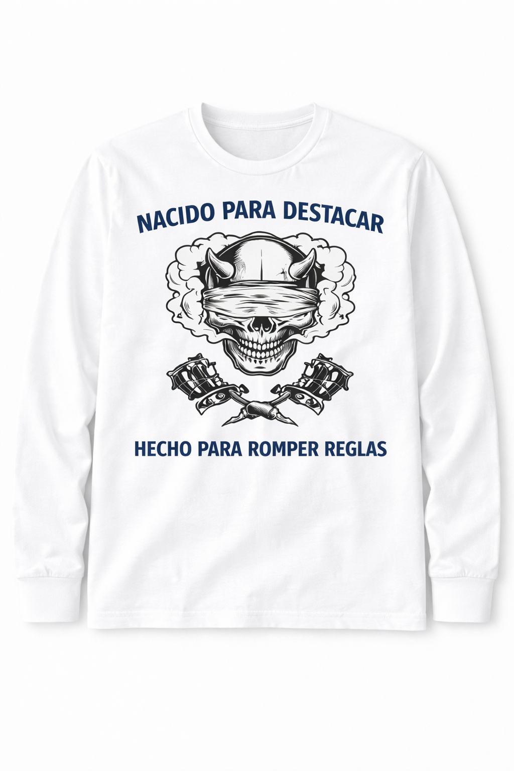 Remera Calavera Demon con Máquinas de Tatuar | Estilo Urbano Unisex