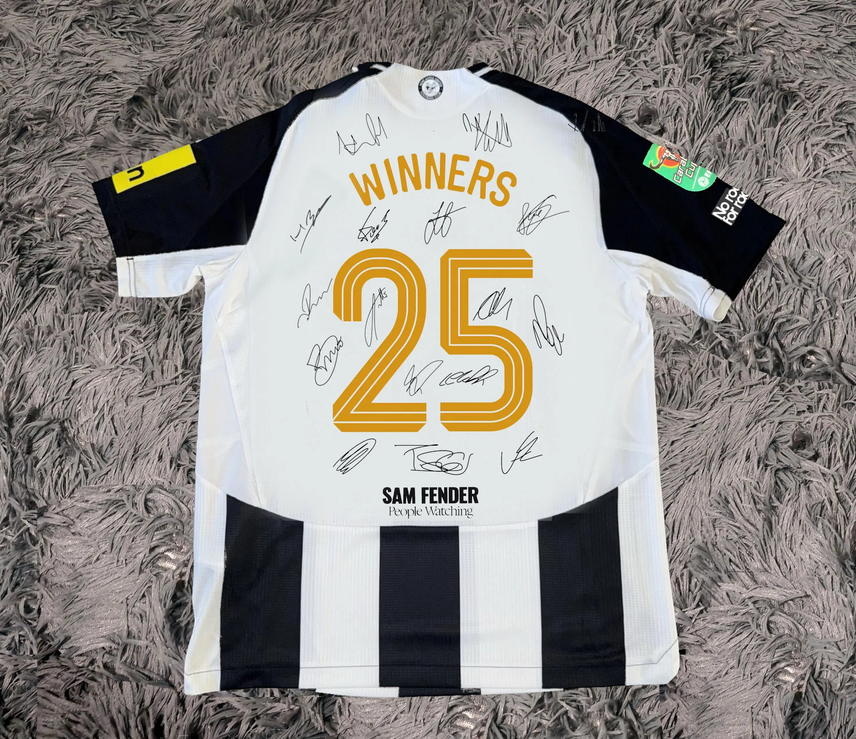 Newcastle FULL 2024 SIGNED Newcastle Jersey Carabao Cup Winners 24/25 - COA