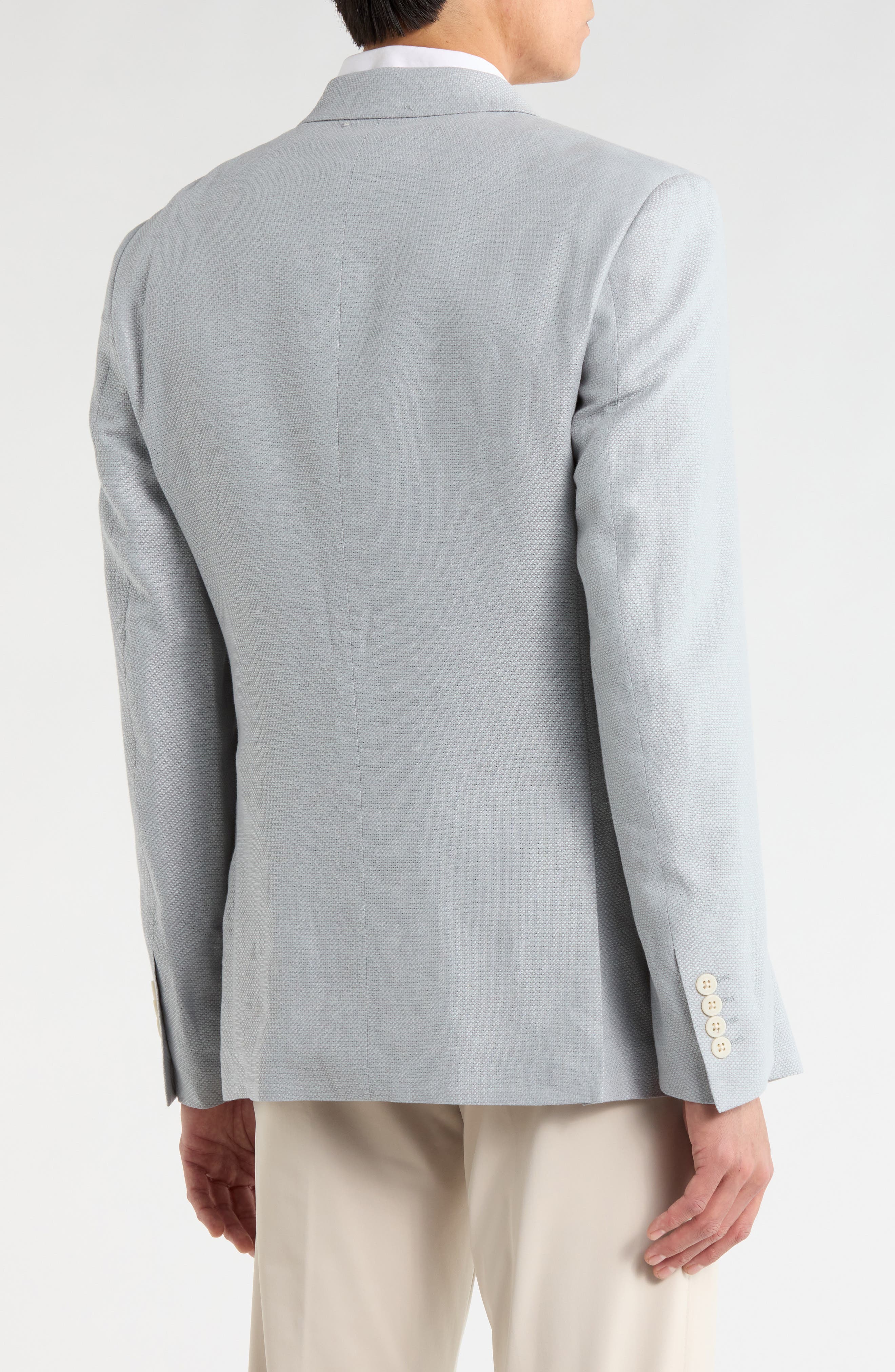 John Varvatos Star USA Hopsack Linen & Cotton Sport Coat