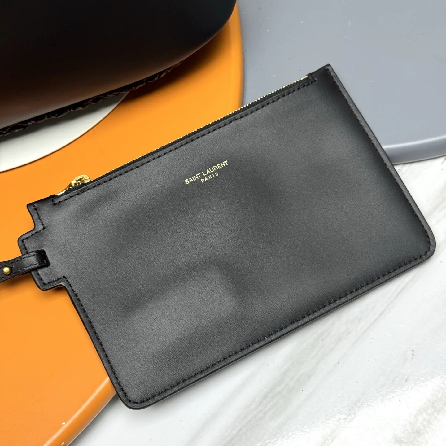 Saint Laurent Black Straw Woven Shoulder Bag product photo from LabelPicks