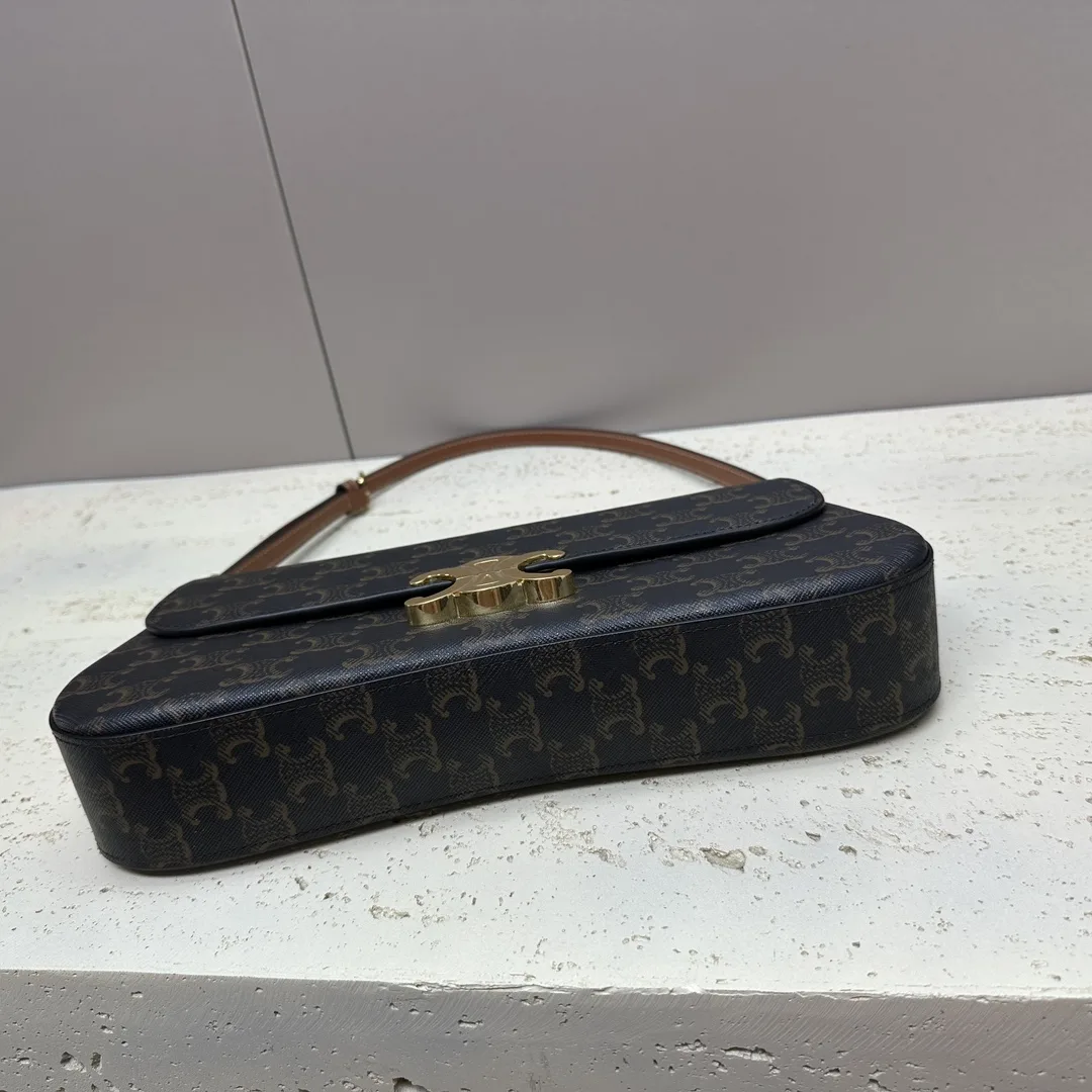 Celine Silver Triomphe Lambskin Shoulder Bag product photo from LabelPicks