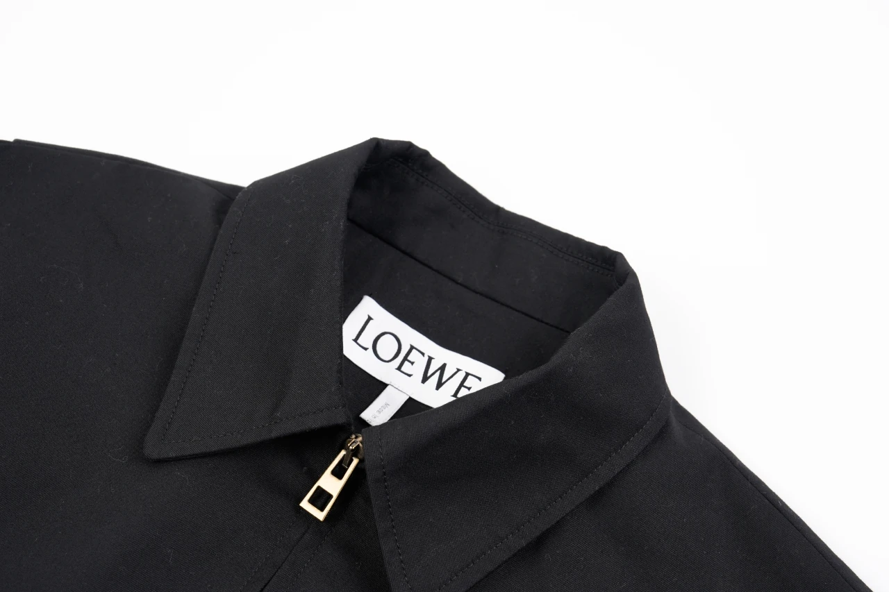 LOEWE Black Pleated Back Zip Jacket product photo from LabelPicks