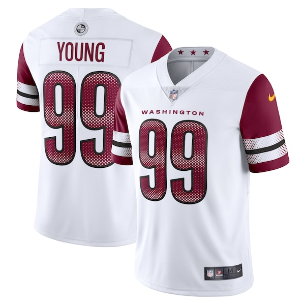 Chase Young Washington Commanders Nike Vapor Limited Jersey - White/Black/Burgundy