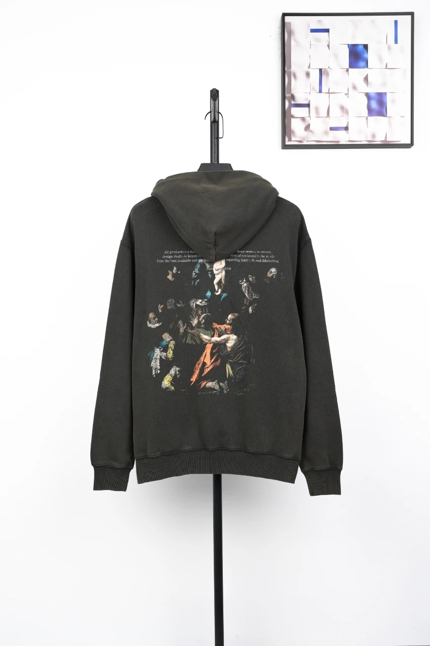 Off-White Black Madonna Painting Back Graphic Hoodie product photo from LabelPicks