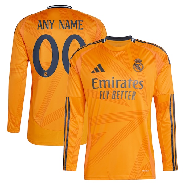 Los Merengues adidas 2024/25 Away Replica Custom Jersey - Orange
