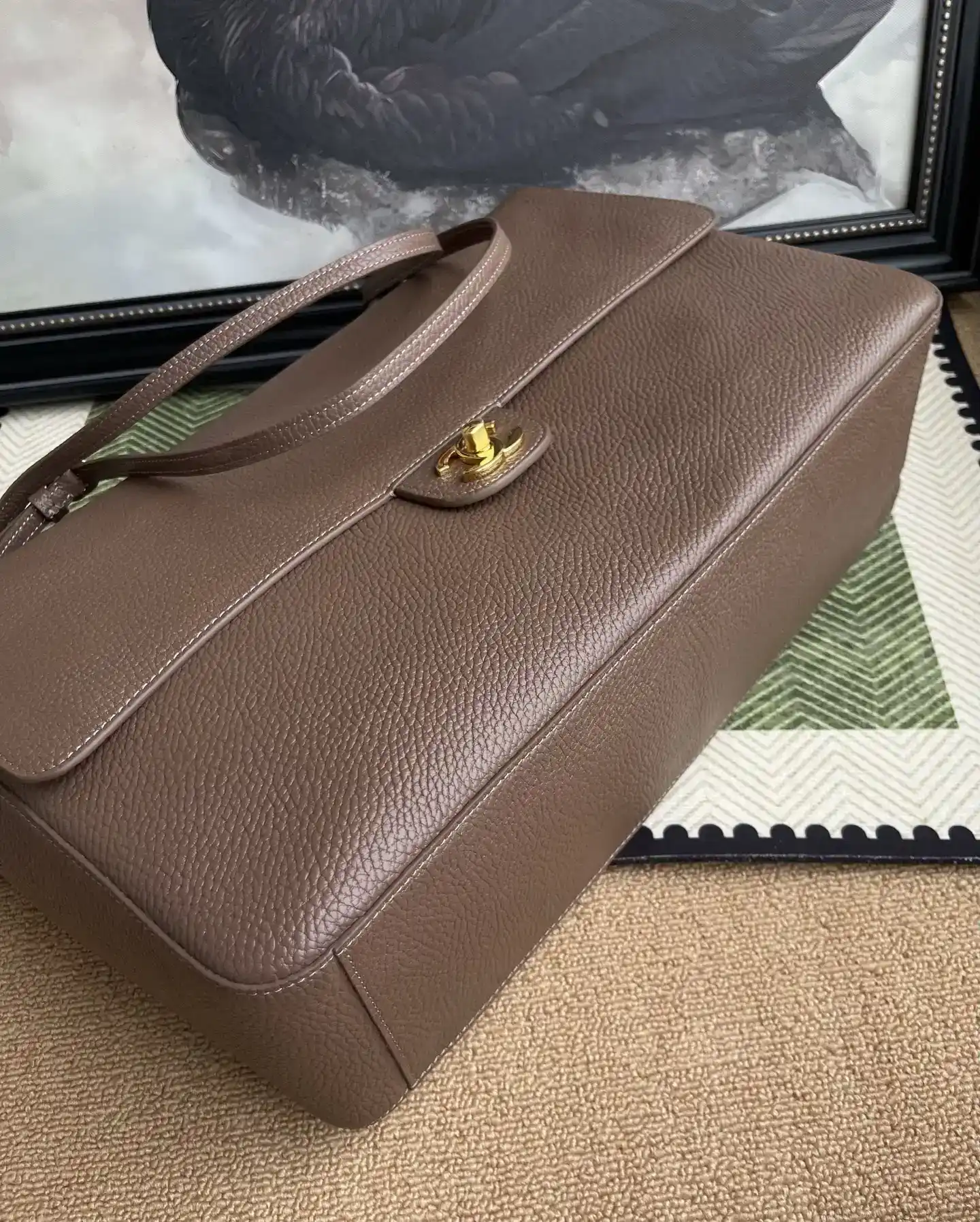 Chanel Grained Leather Classic Flap Top Handle Bag product photo from LabelPicks