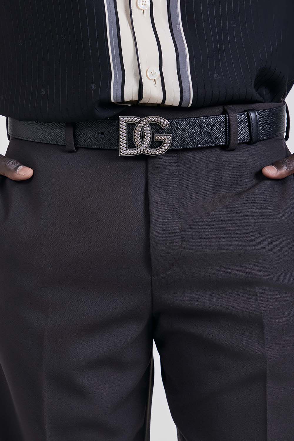 DOLCE & GABBANA חגורת עור