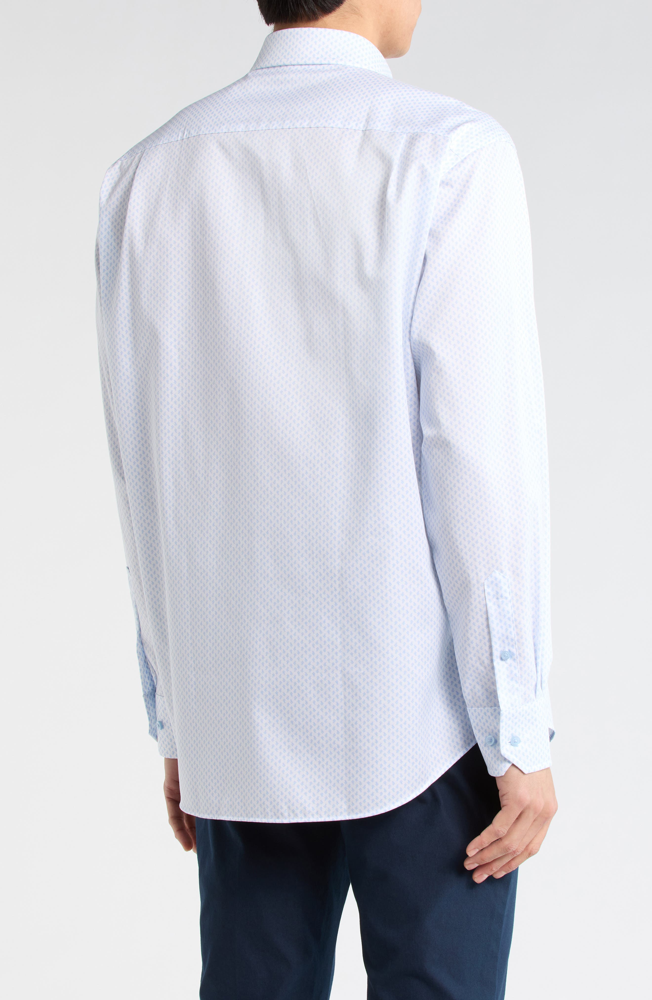 David Donahue Neat Print Sport Shirt