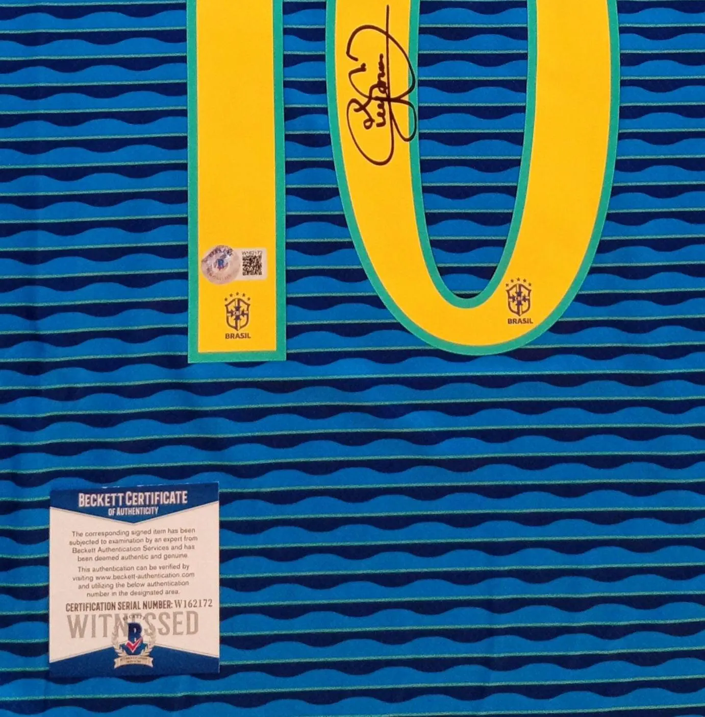 Neymar Jr. Signed Autographed Brazil Jersey BAS Beckett COA