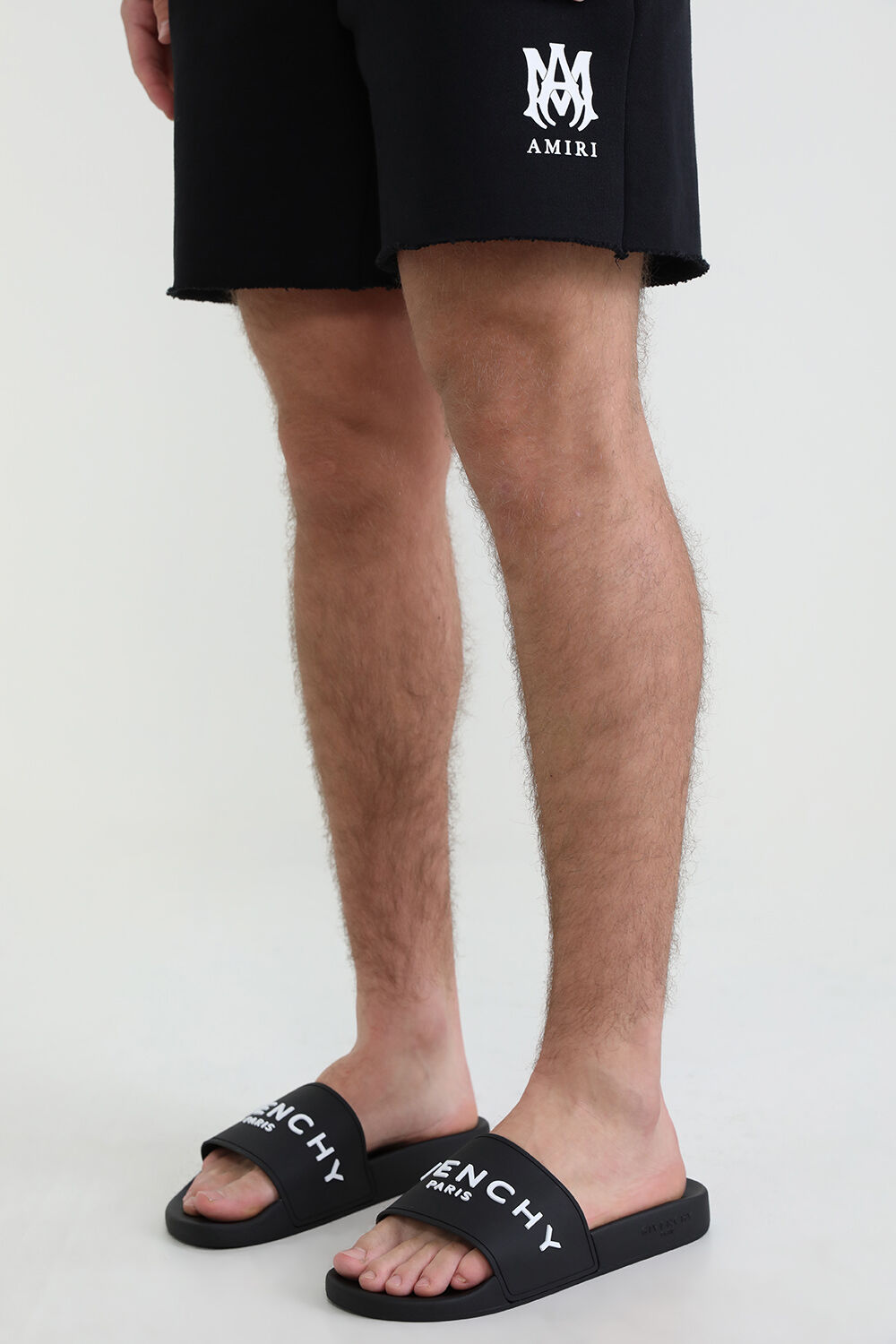 GIVENCHY סליידס עם לוגו מוטבע