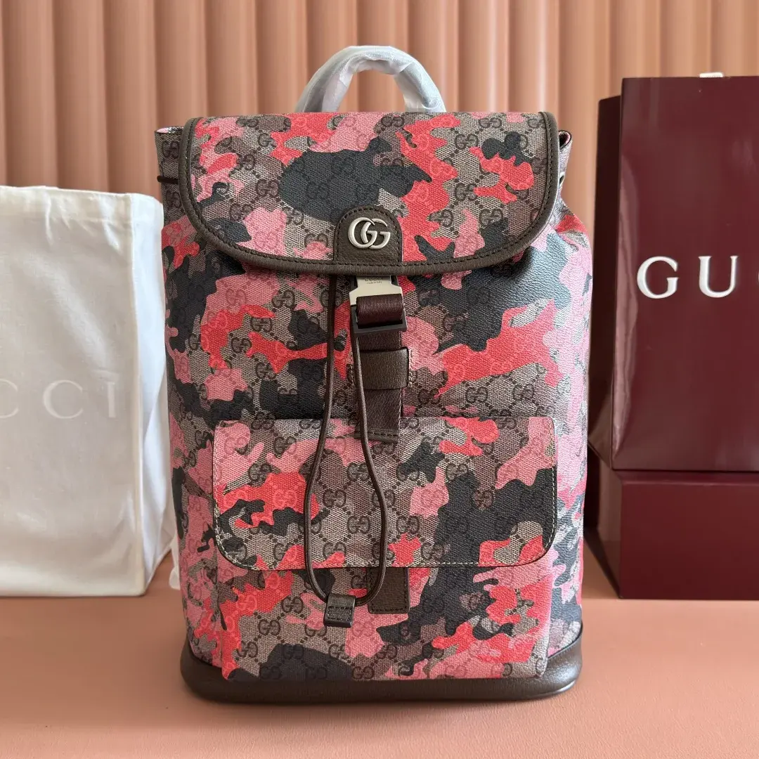 Gucci Pink GG Supreme Canvas Backpack product photo from LabelPicks