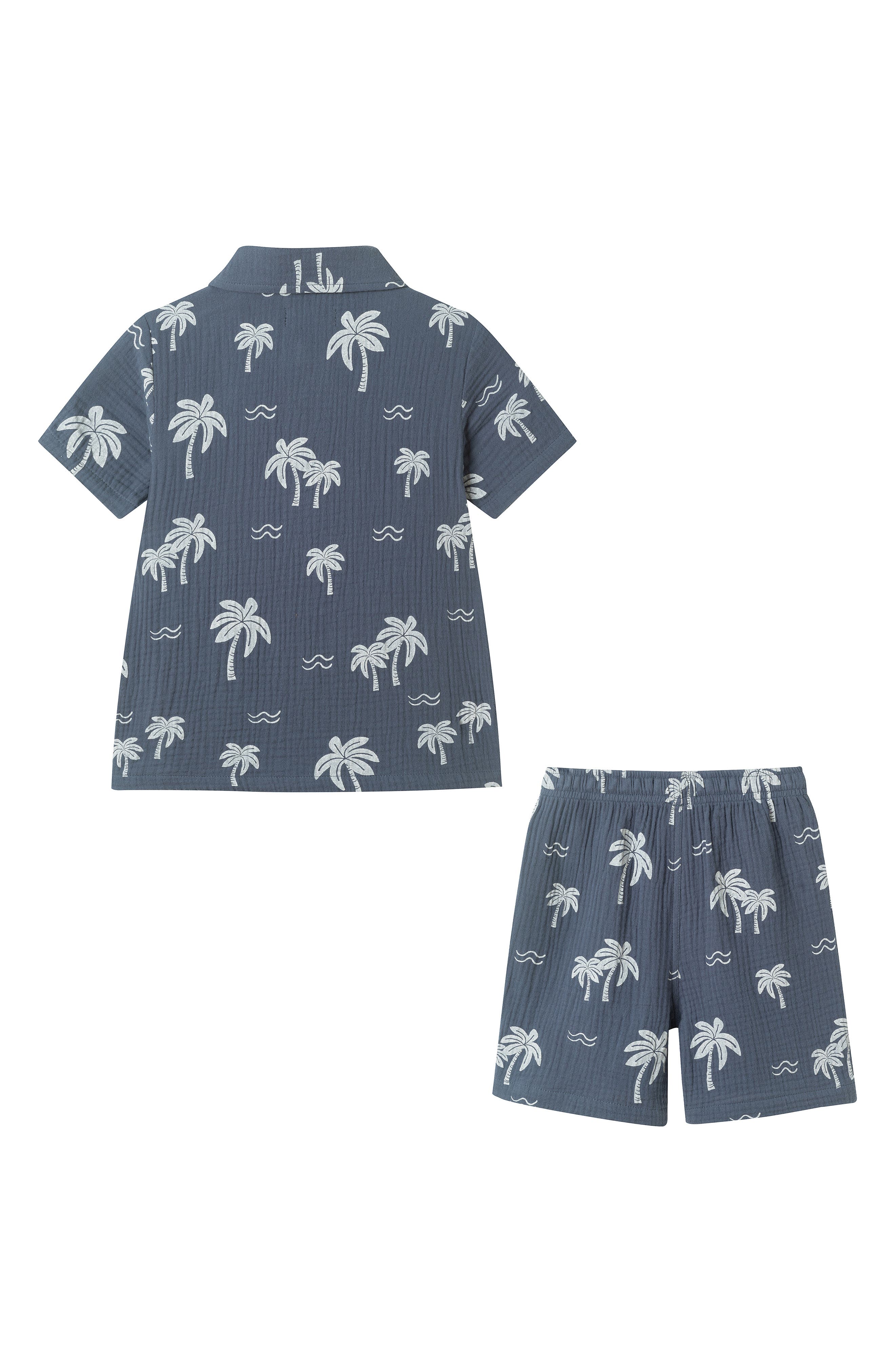 Andy & Evan Kids' Printed Cotton Gauze Button-Up Shirt & Shorts Set