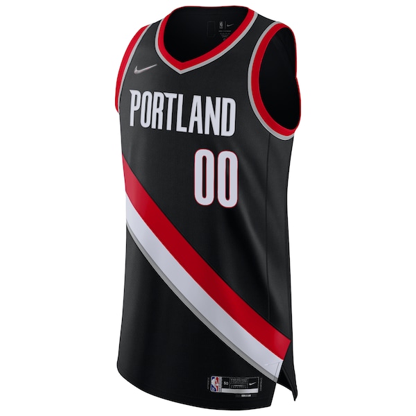 Portland Trail Blazers Nike 2021/22 Diamond Authentic Custom Jersey - Icon Edition - Black
