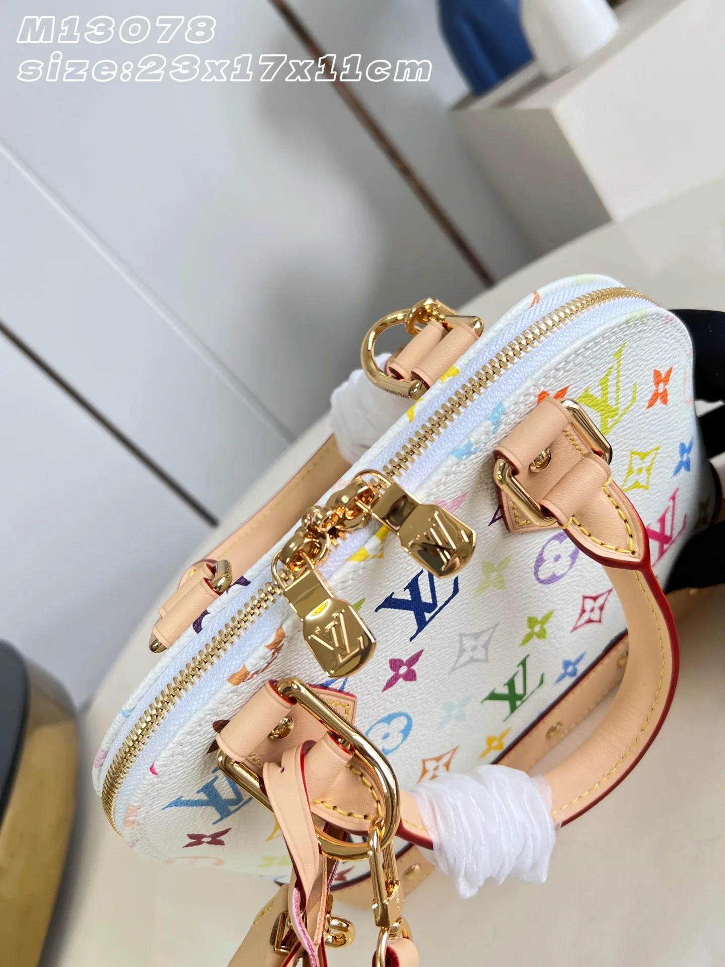 Louis Vuitton Alma Red Monogram Canvas Top Handle Bag product photo from LabelPicks