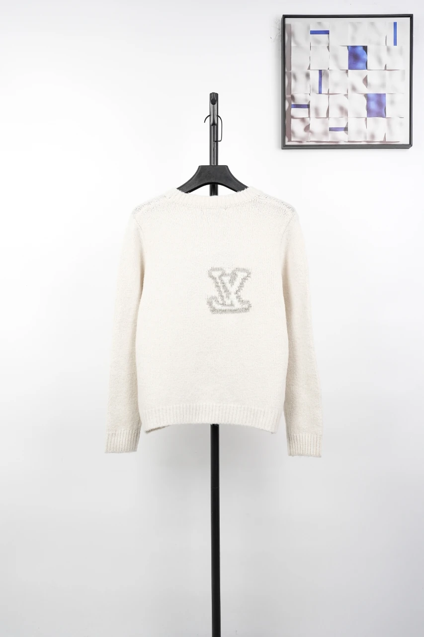 Louis Vuitton Off White Letter Intarsia Crewneck Sweater product photo from LabelPicks