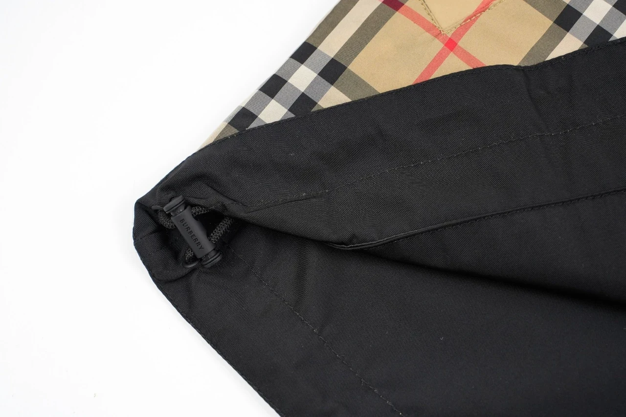 Burberry Beige Check Reversible Hooded Button Jacket product photo from LabelPicks