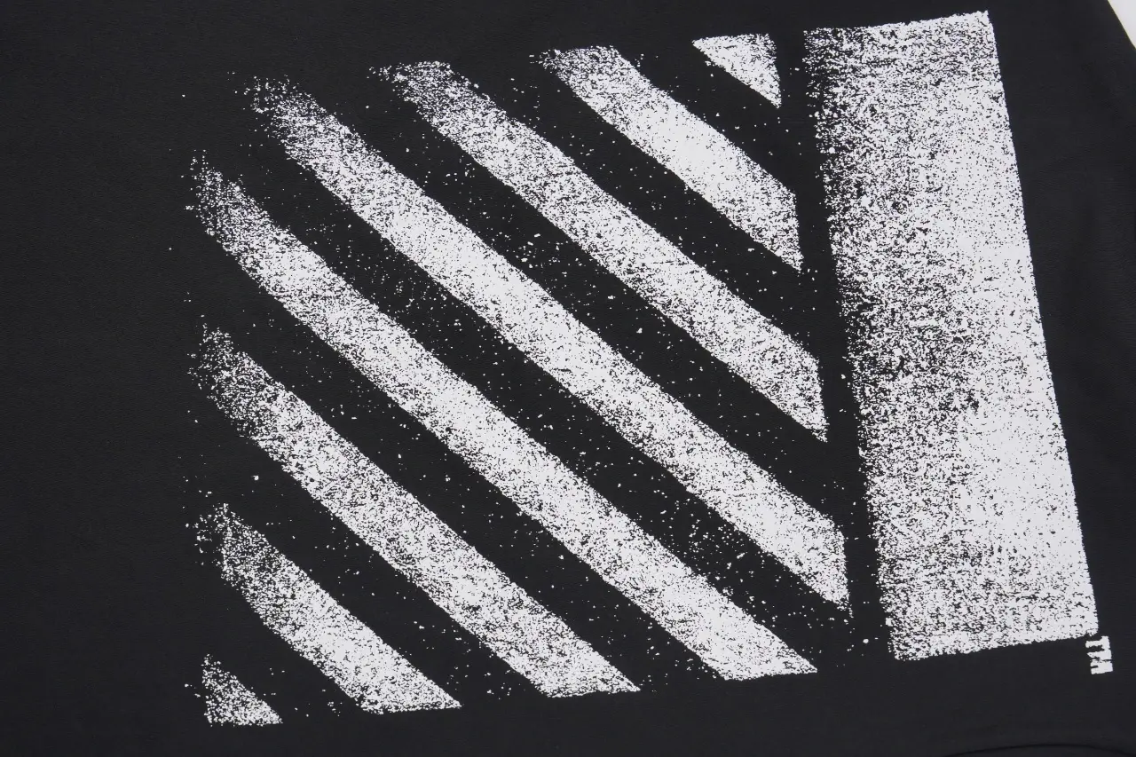 Off-White Black Spray Stripe Graphic T-Shirt product photo from LabelPicks