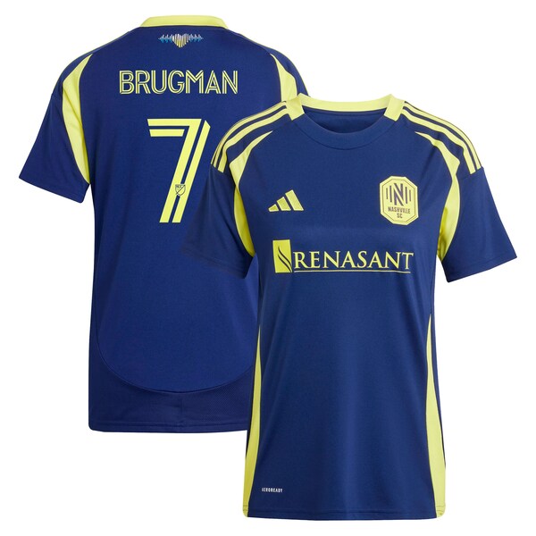 Gastón Brugman Nashville SC adidas Women's 2025 The Heart of Nashville Kit Replica Player Jersey - Navy