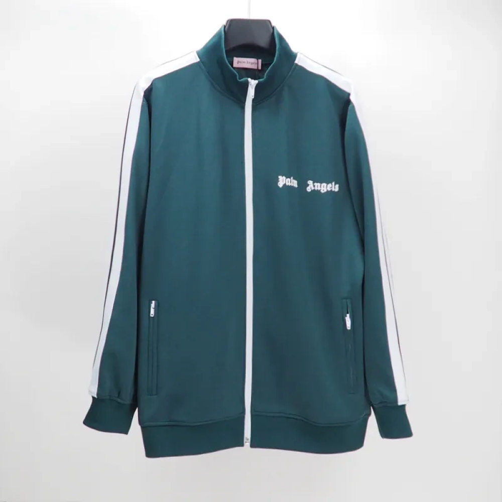 Palm Angels Zip-Up Classic Track Jacket & Pants Set Dark Green