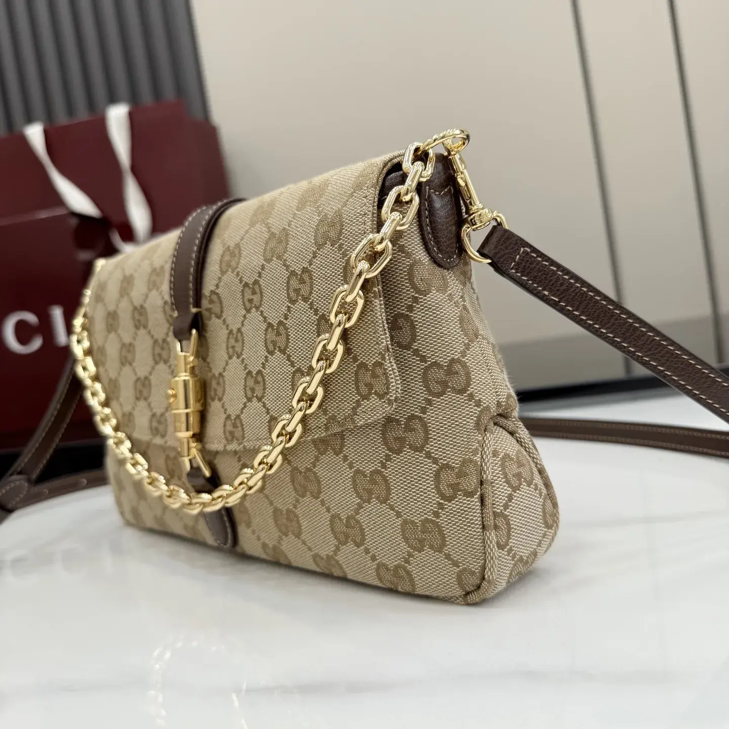 Gucci Brown Quilted Leather Evening Bag product photo from LabelPicks