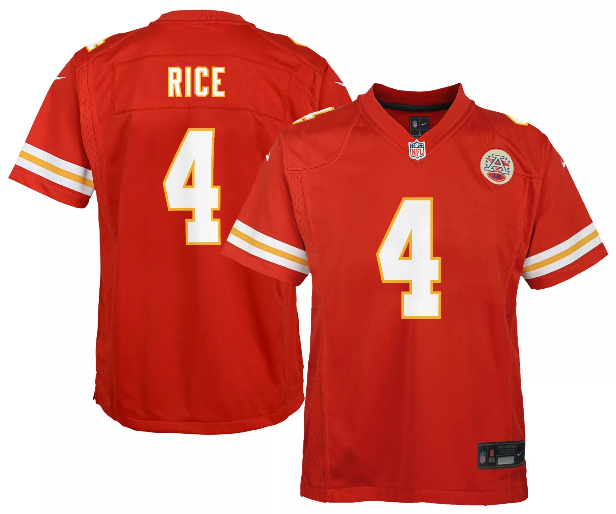 Rashee Rice Kansas City Chiefs Nike Youth Game Jersey -  Red/White