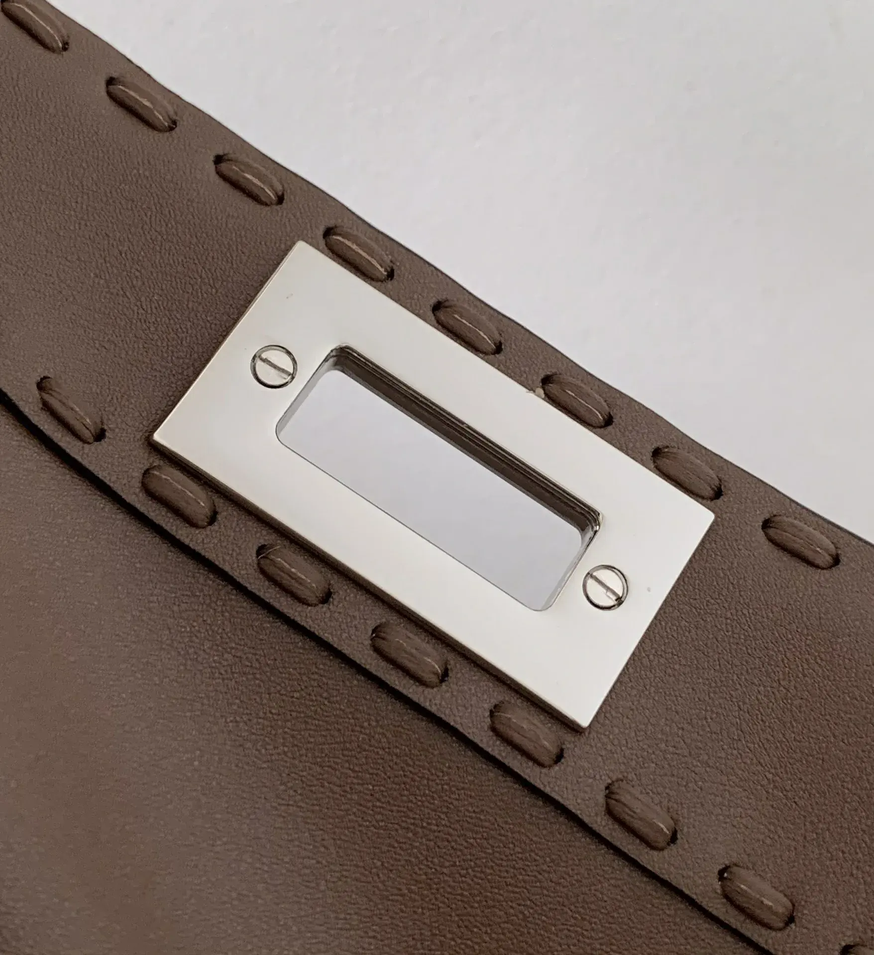 Fendi Peekaboo Brown Calfskin Top Handle Bag product photo from LabelPicks