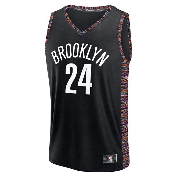 Cam Thomas Brooklyn Nets  Youth 2025/26 City Edition Fast Break Jersey - Black