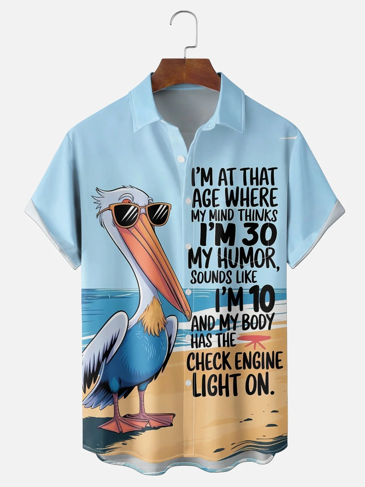 Moisture Wicking Humorous and Funny Toucan Slogan Chest Pocket Hawaiian Shirt