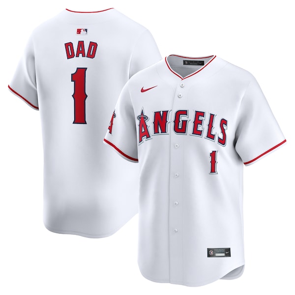 Los Angeles Angels Nike #1 Dad Home Limited Jersey - White