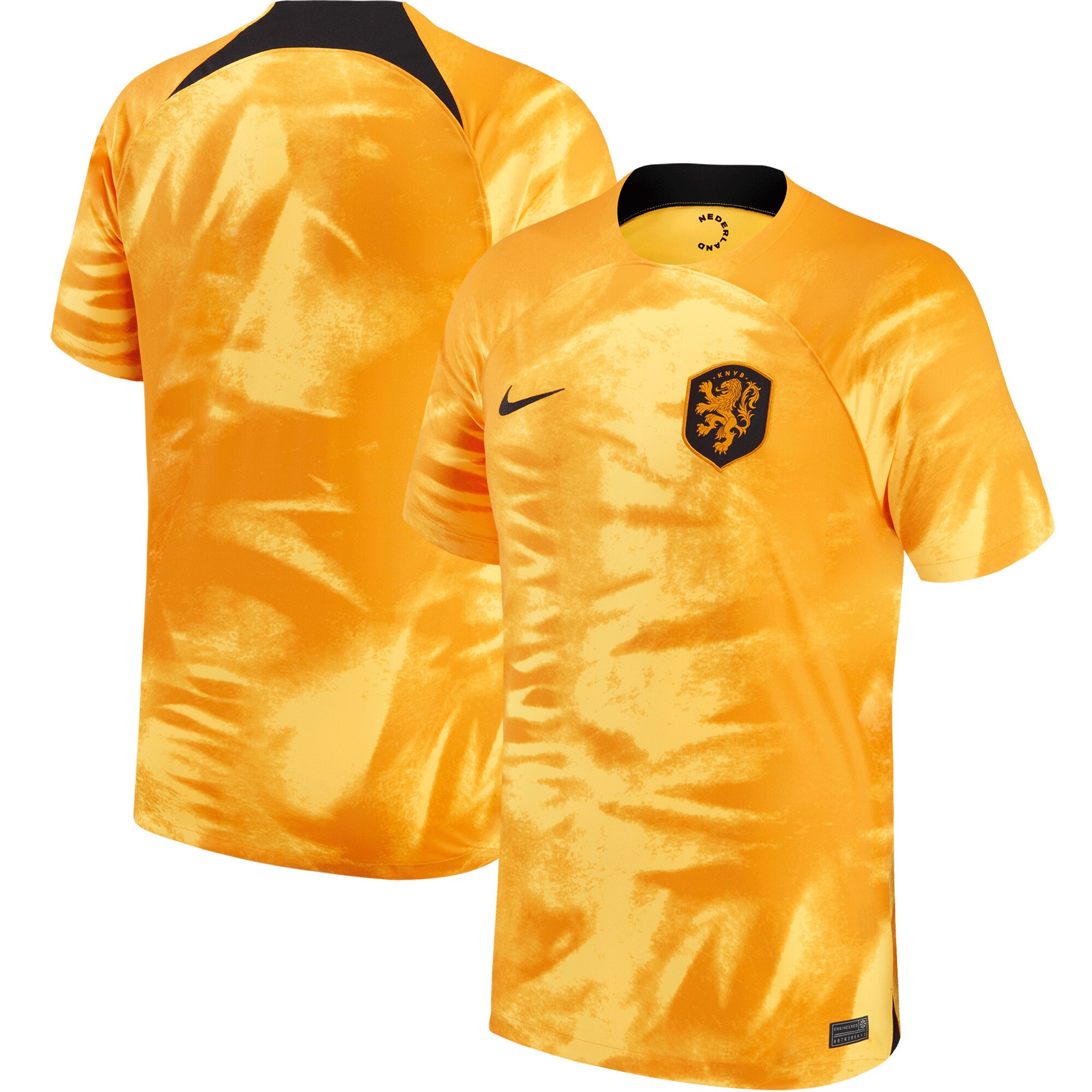 Custom Netherlands National Team Nike 2022/23 Home Authentic Blank Jersey - Orange