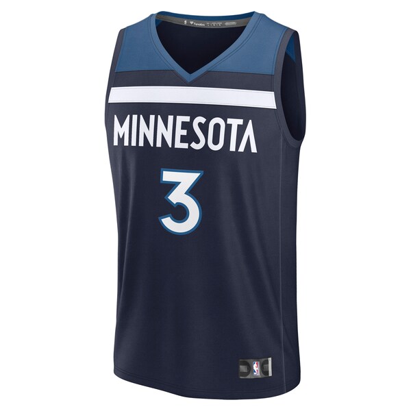 Jaden McDaniels Minnesota Timberwolves  Fast Break Replica Player Jersey - Icon Edition - Navy