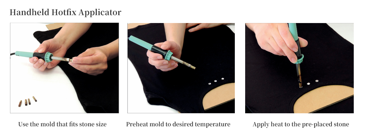 Handheld Hotfix Iron Application Method