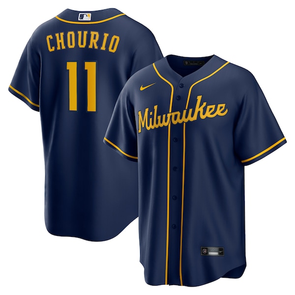Jackson Chourio Milwaukee Brewers Nike Alternate 2 Replica Jersey - Navy