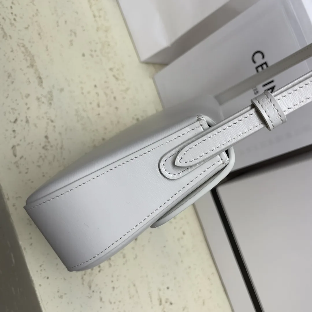 Celine Triomphe Silver Lambskin Shoulder Bag product photo from LabelPicks