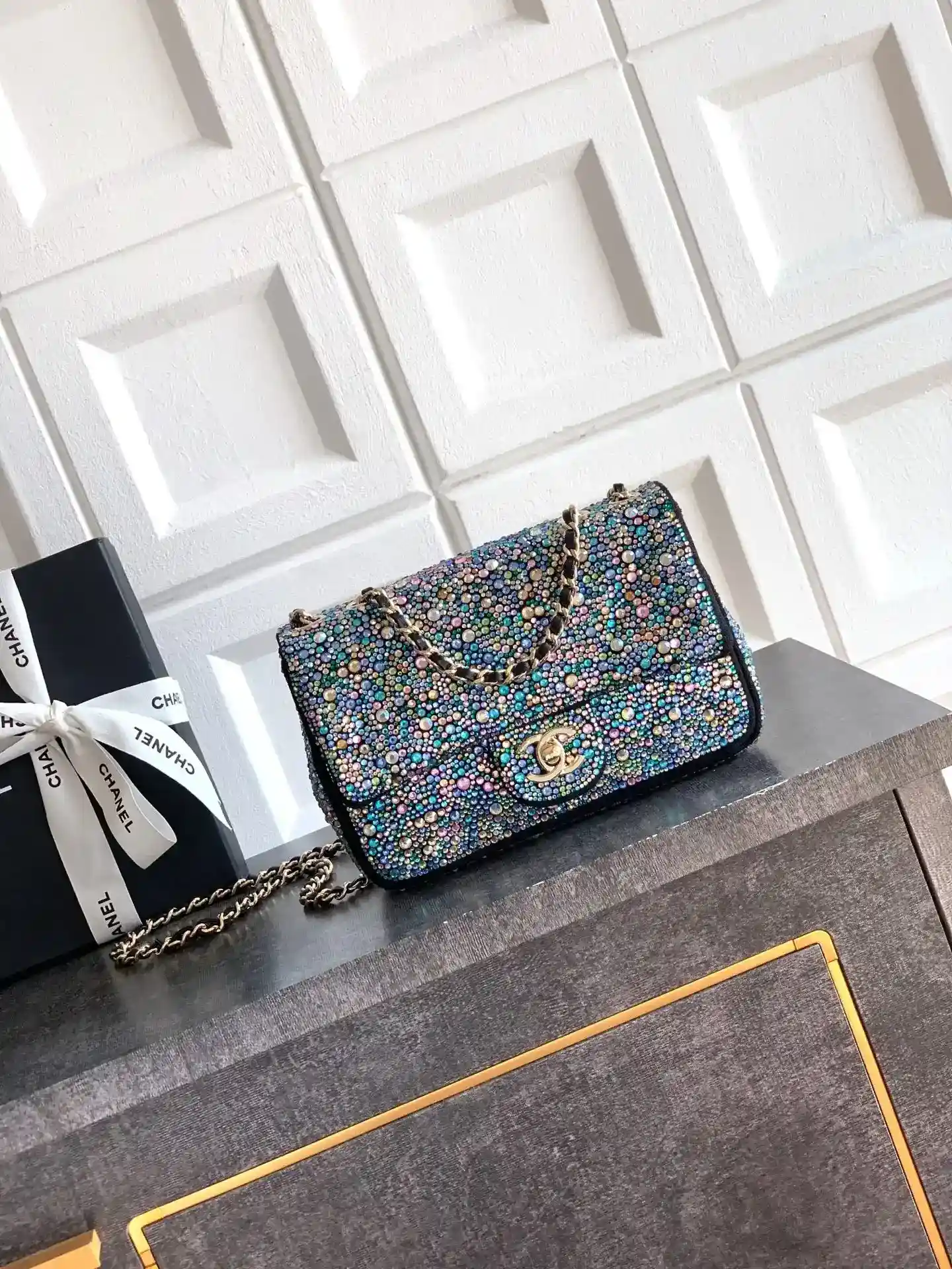 Chanel Black Classic Flap Crystal Shoulder Bag product photo from LabelPicks
