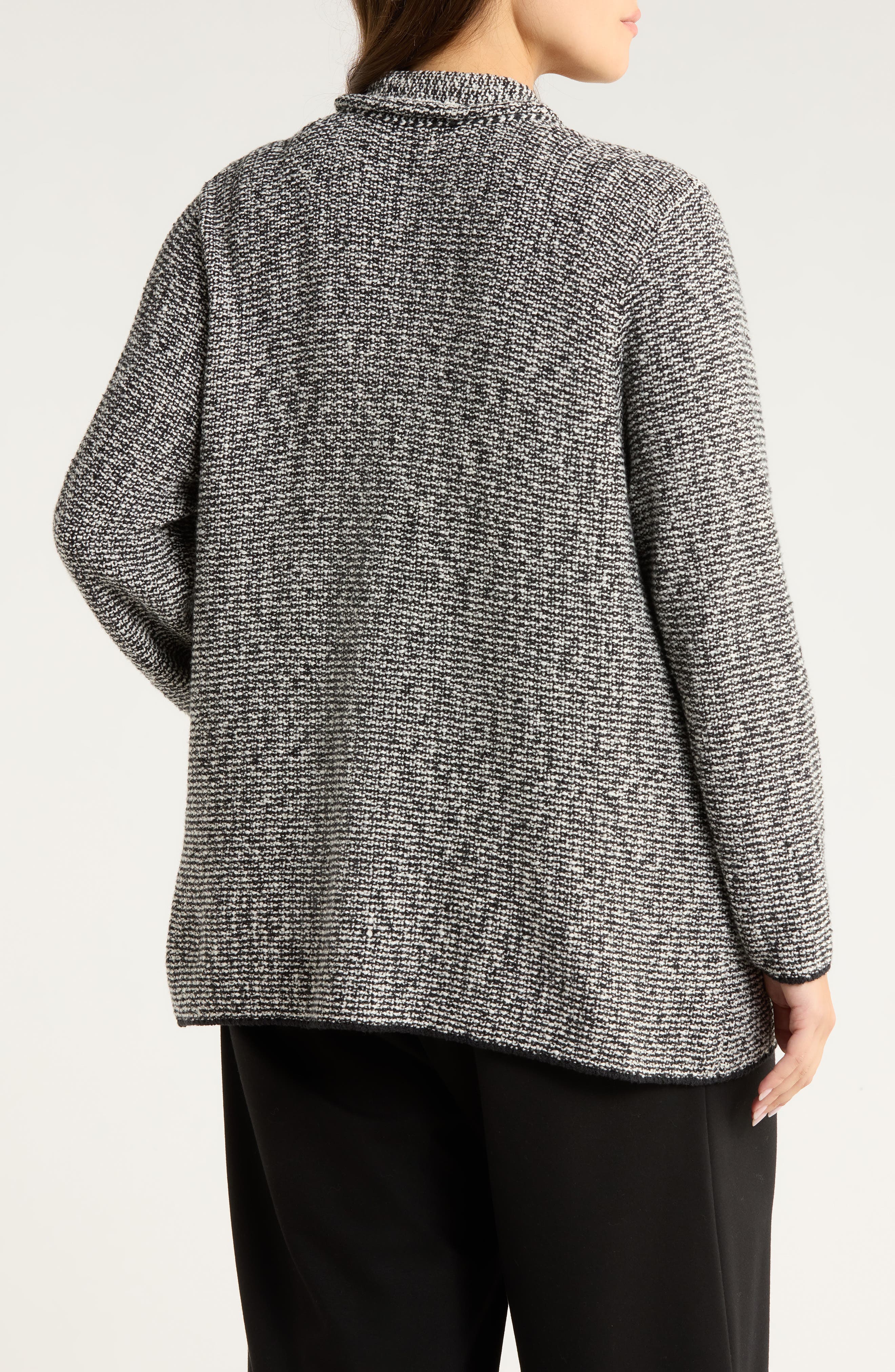 Eileen Fisher Notch Collar Organic Cotton Blend Jacket